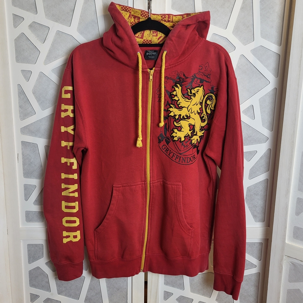 Universal Gryffindor Red and Yellow Zip-Up Hoodie